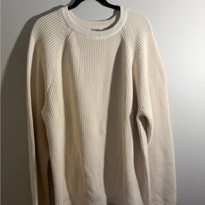 Old Navy Cream Chunky Knit Crewneck Sweater XXL